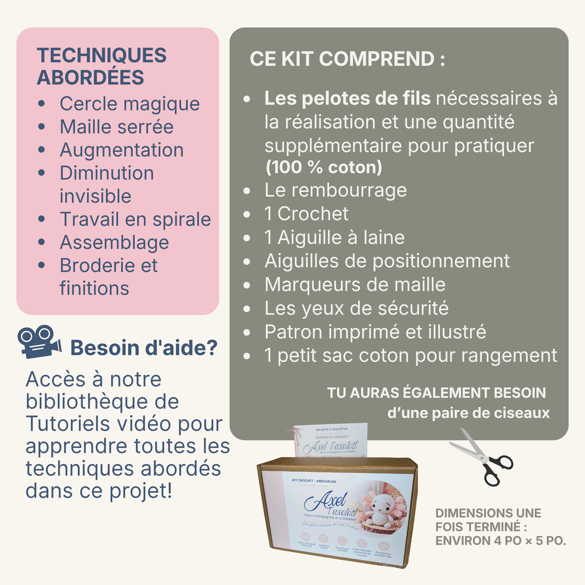 Kit à crocheter - Axel l'axolotl